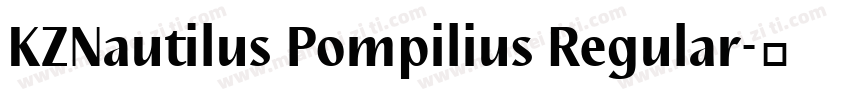 KZNautilus Pompilius Regular字体转换
